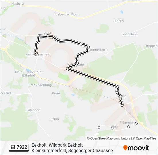 Автобус 7922: карта маршрута