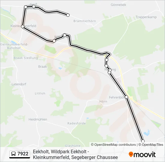 Автобус 7922: карта маршрута