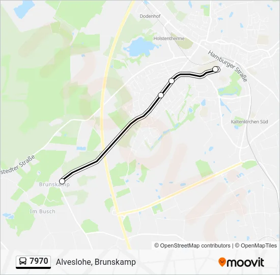 Автобус 7970: карта маршрута