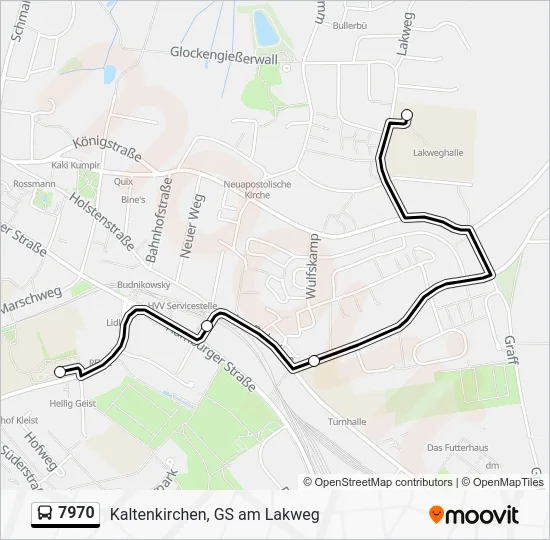 Автобус 7970: карта маршрута