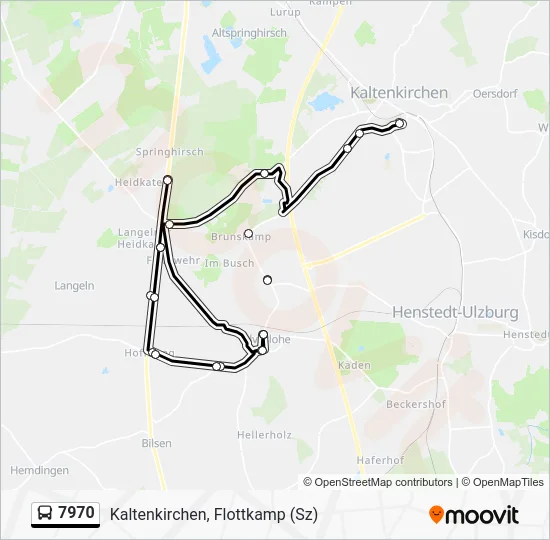 Автобус 7970: карта маршрута