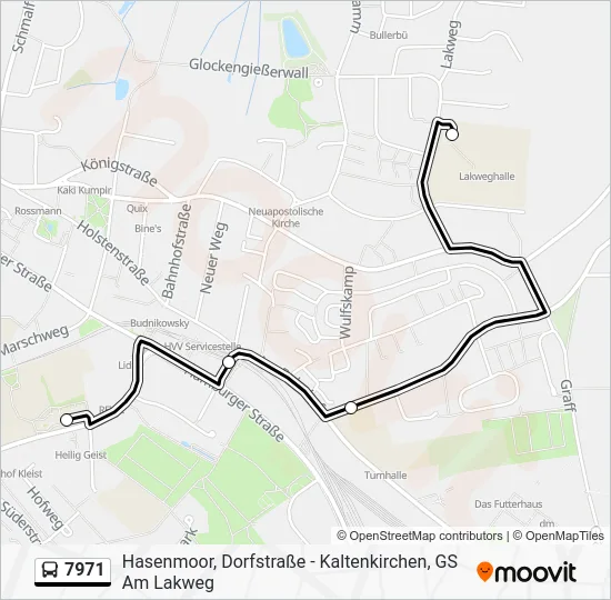 Автобус 7971: карта маршрута