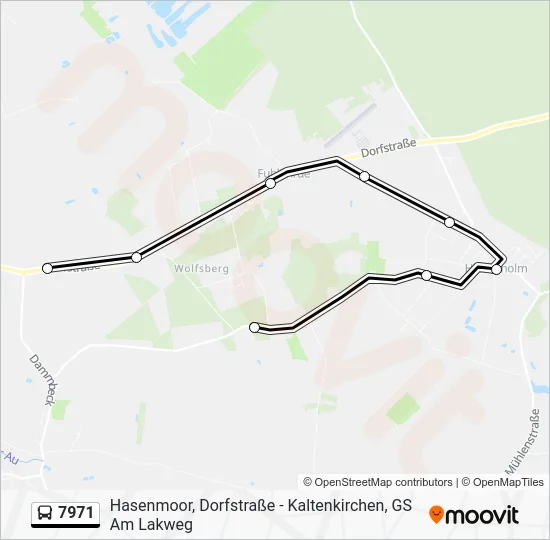 Автобус 7971: карта маршрута