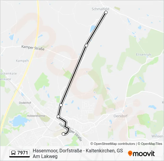 Автобус 7971: карта маршрута