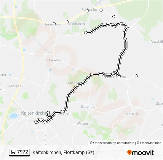 Автобус 7972: карта маршрута