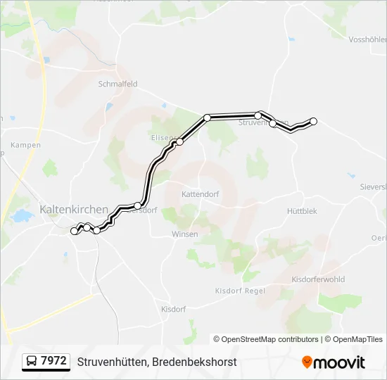 Автобус 7972: карта маршрута