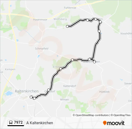 Автобус 7972: карта маршрута