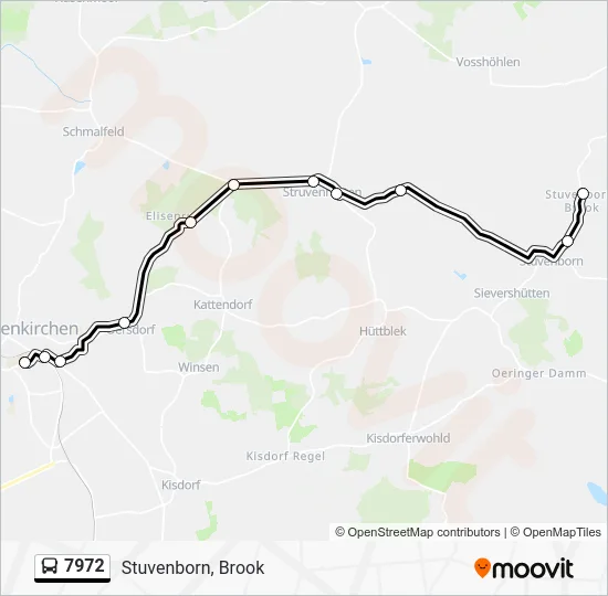 Автобус 7972: карта маршрута