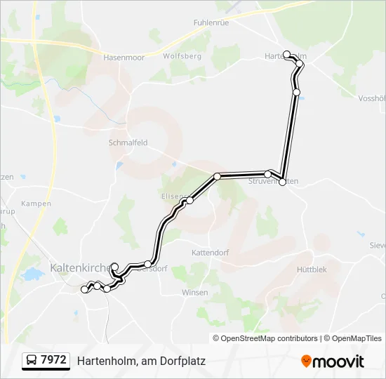 Автобус 7972: карта маршрута