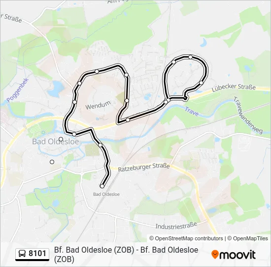 Автобус 8101: карта маршрута