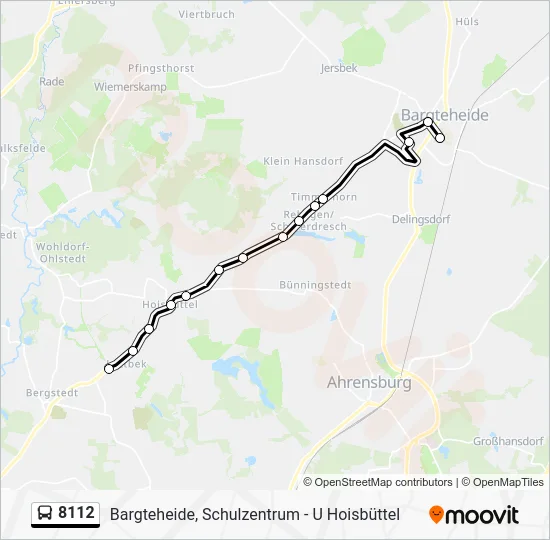 Автобус 8112: карта маршрута