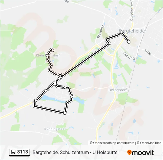 Автобус 8113: карта маршрута