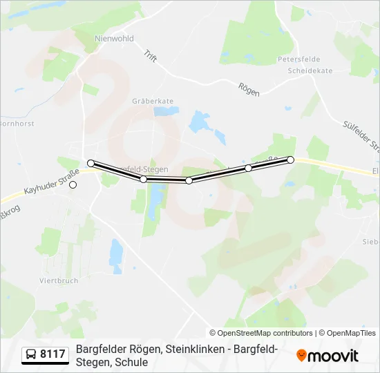 Автобус 8117: карта маршрута