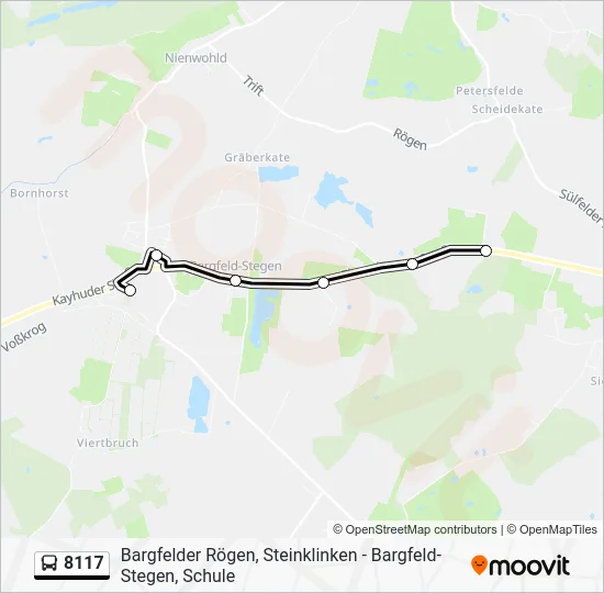 Автобус 8117: карта маршрута