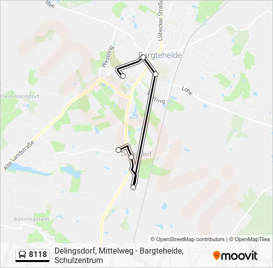 Автобус 8118: карта маршрута