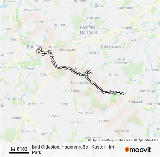 Автобус 8182: карта маршрута