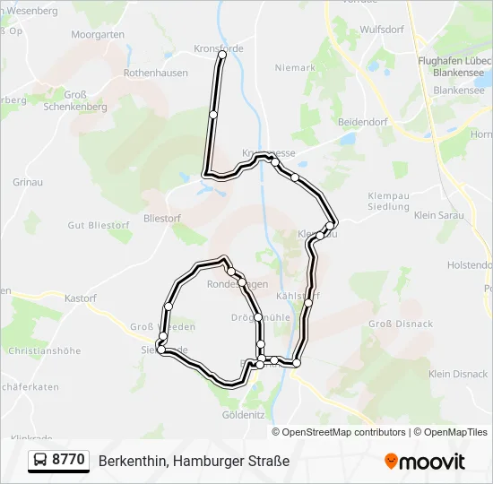 Автобус 8770: карта маршрута