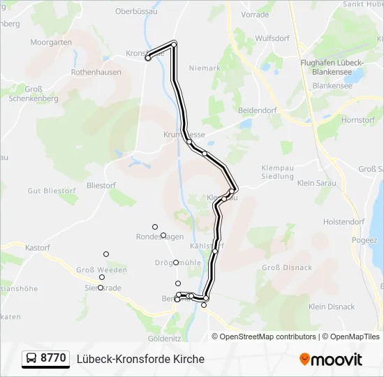 Автобус 8770: карта маршрута