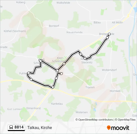 Автобус 8814: карта маршрута