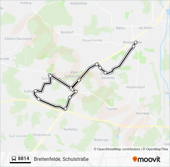 Автобус 8814: карта маршрута
