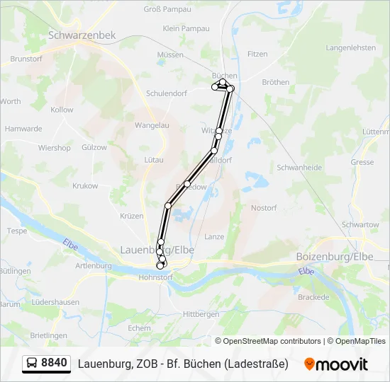 Автобус 8840: карта маршрута