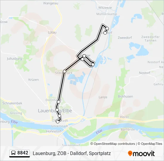 Автобус 8842: карта маршрута