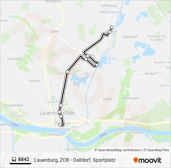 Автобус 8842: карта маршрута