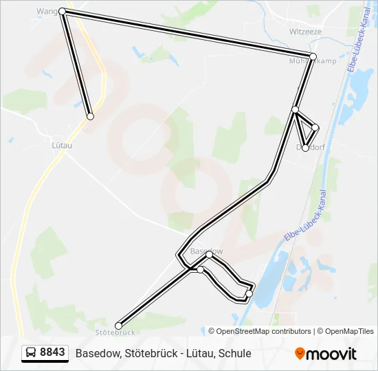Автобус 8843: карта маршрута