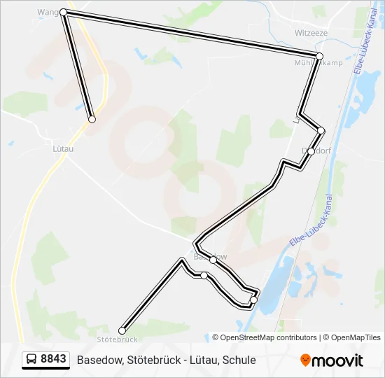 Автобус 8843: карта маршрута