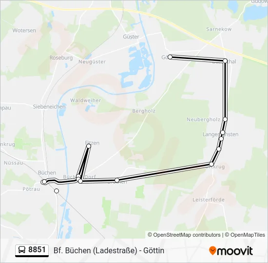 Автобус 8851: карта маршрута