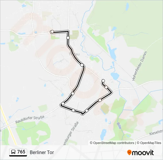 Автобус 765: карта маршрута
