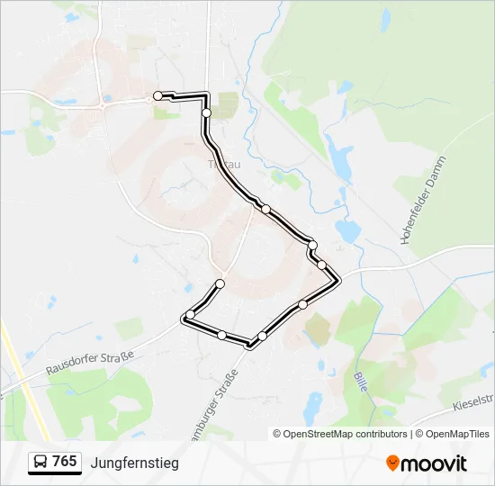 Автобус 765: карта маршрута