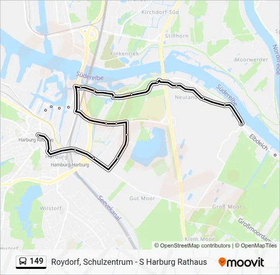 149 Route: Schedules, Stops & Maps - S Harburg Rathaus (Updated)