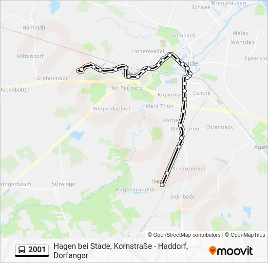Автобус 2001: карта маршрута