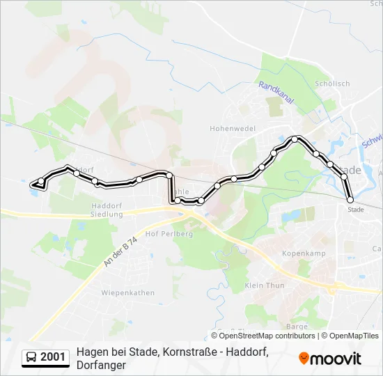 Автобус 2001: карта маршрута