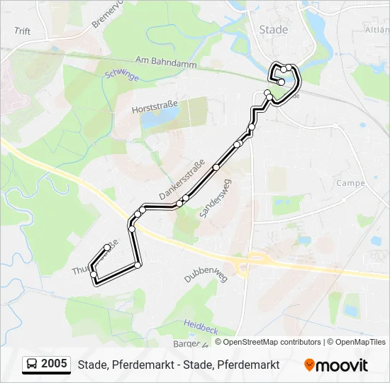 Автобус 2005: карта маршрута