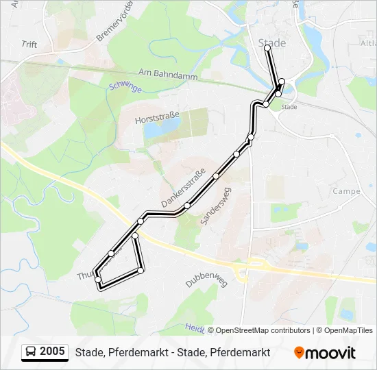 Автобус 2005: карта маршрута