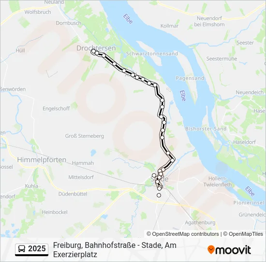 Автобус 2025: карта маршрута