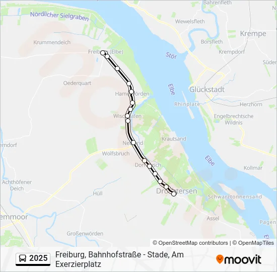 Автобус 2025: карта маршрута