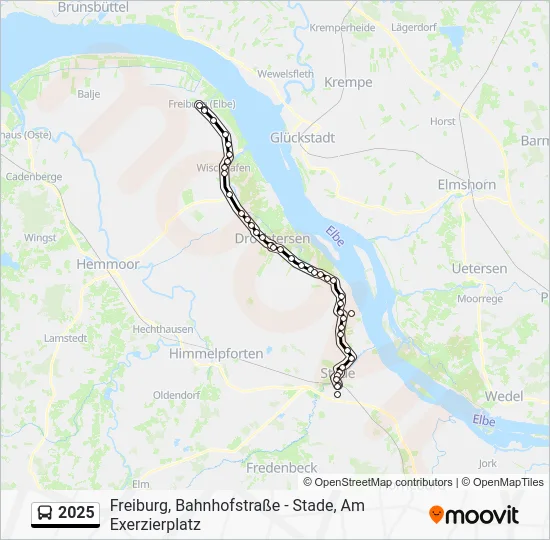 Автобус 2025: карта маршрута