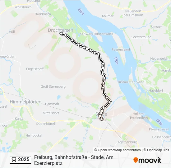 Автобус 2025: карта маршрута