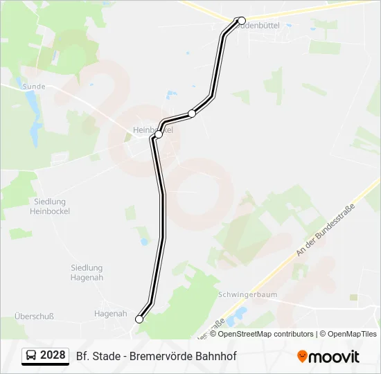 Автобус 2028: карта маршрута