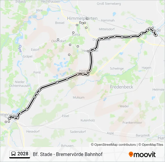 Автобус 2028: карта маршрута