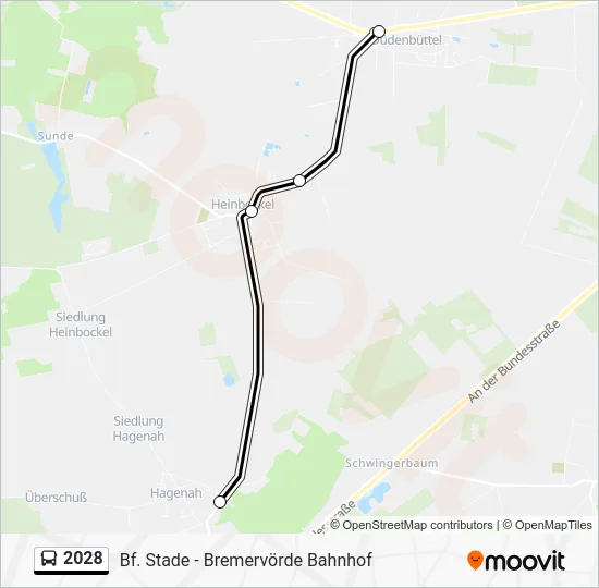 Автобус 2028: карта маршрута