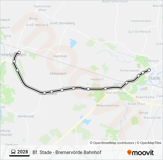 Автобус 2028: карта маршрута
