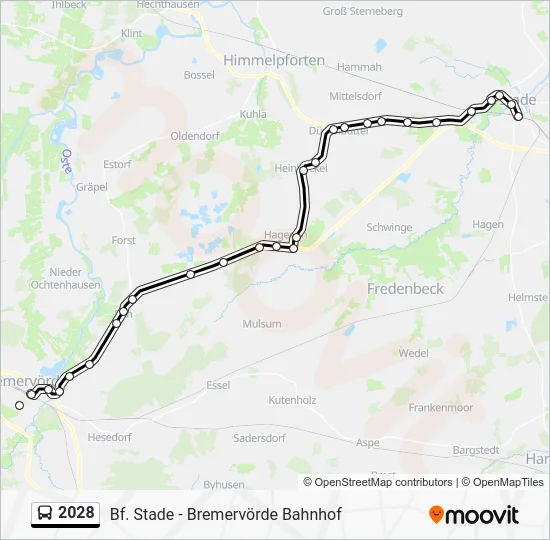 Автобус 2028: карта маршрута