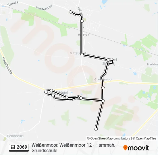 Автобус 2069: карта маршрута