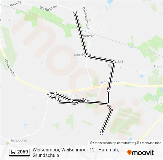 Автобус 2069: карта маршрута