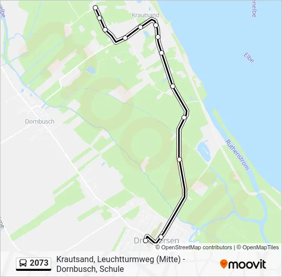 Автобус 2073: карта маршрута