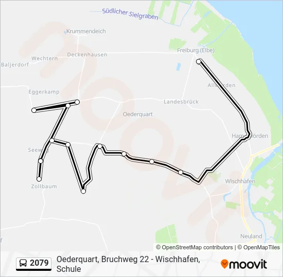 Автобус 2079: карта маршрута